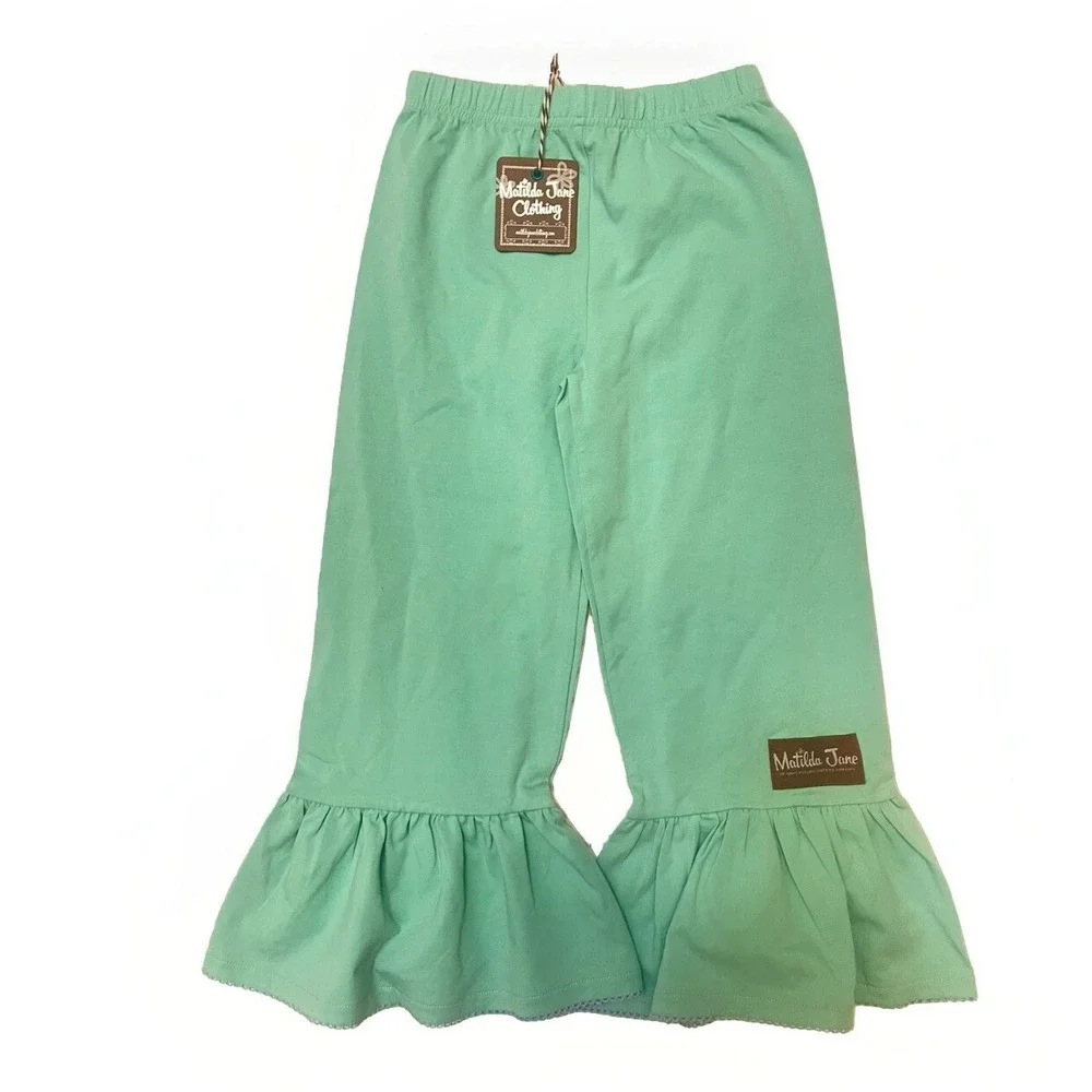 Matilda Jane Freeze Tag Big Ruffles Green Girls Size 6 New‎